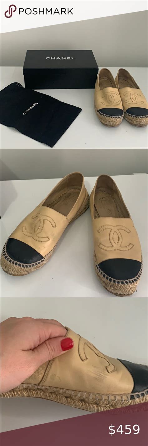 leather chanel espadrilles|authentic Chanel espadrilles.